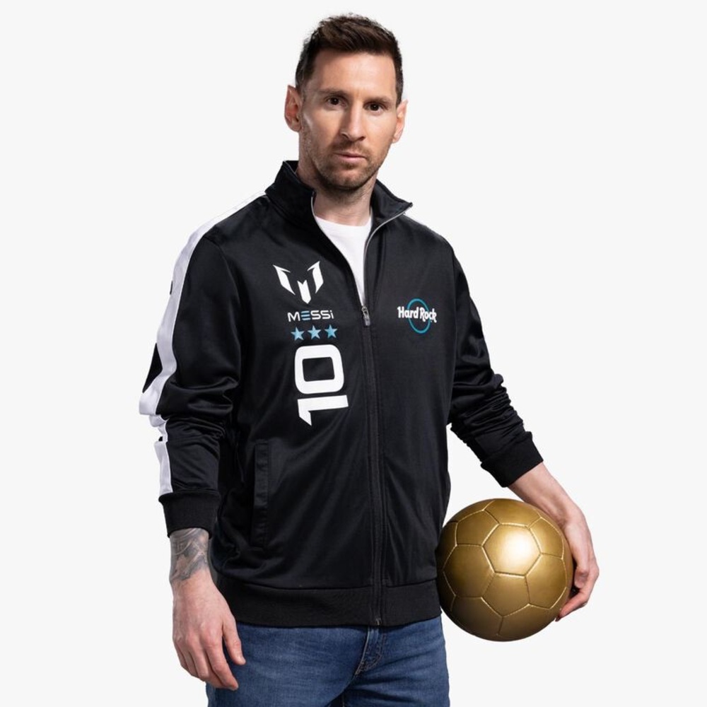 NWT Messi Hardrock Cafe full zip black tracksuit